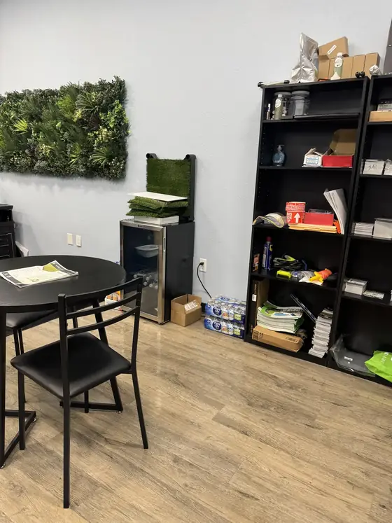 Clean commercial office break and storage area